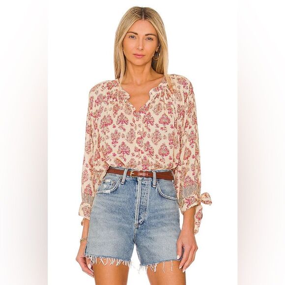Natalie Martin Renata Top in  Cyprus Print Pink M NWOT - Picture 1 of 10